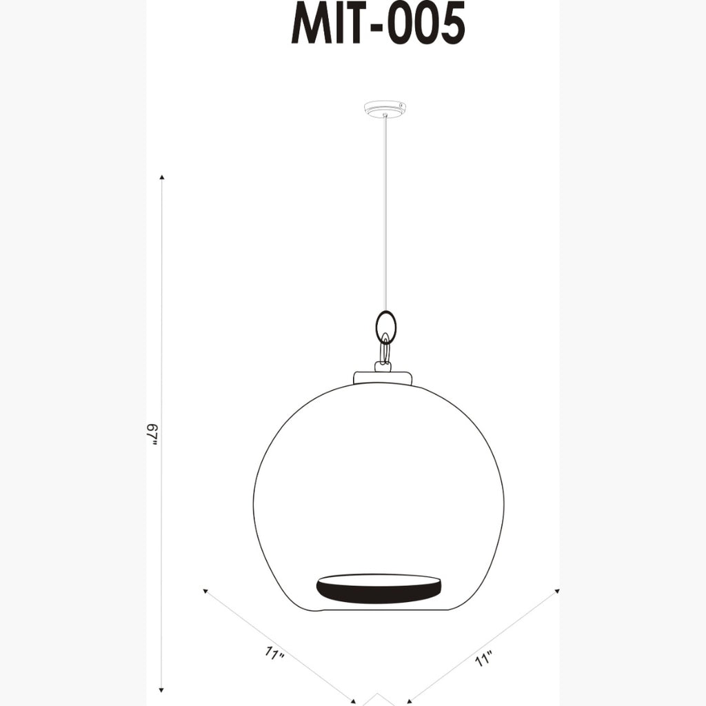 Surya Azulmere 11" L × 11" W Pendant – Default Title additional view
