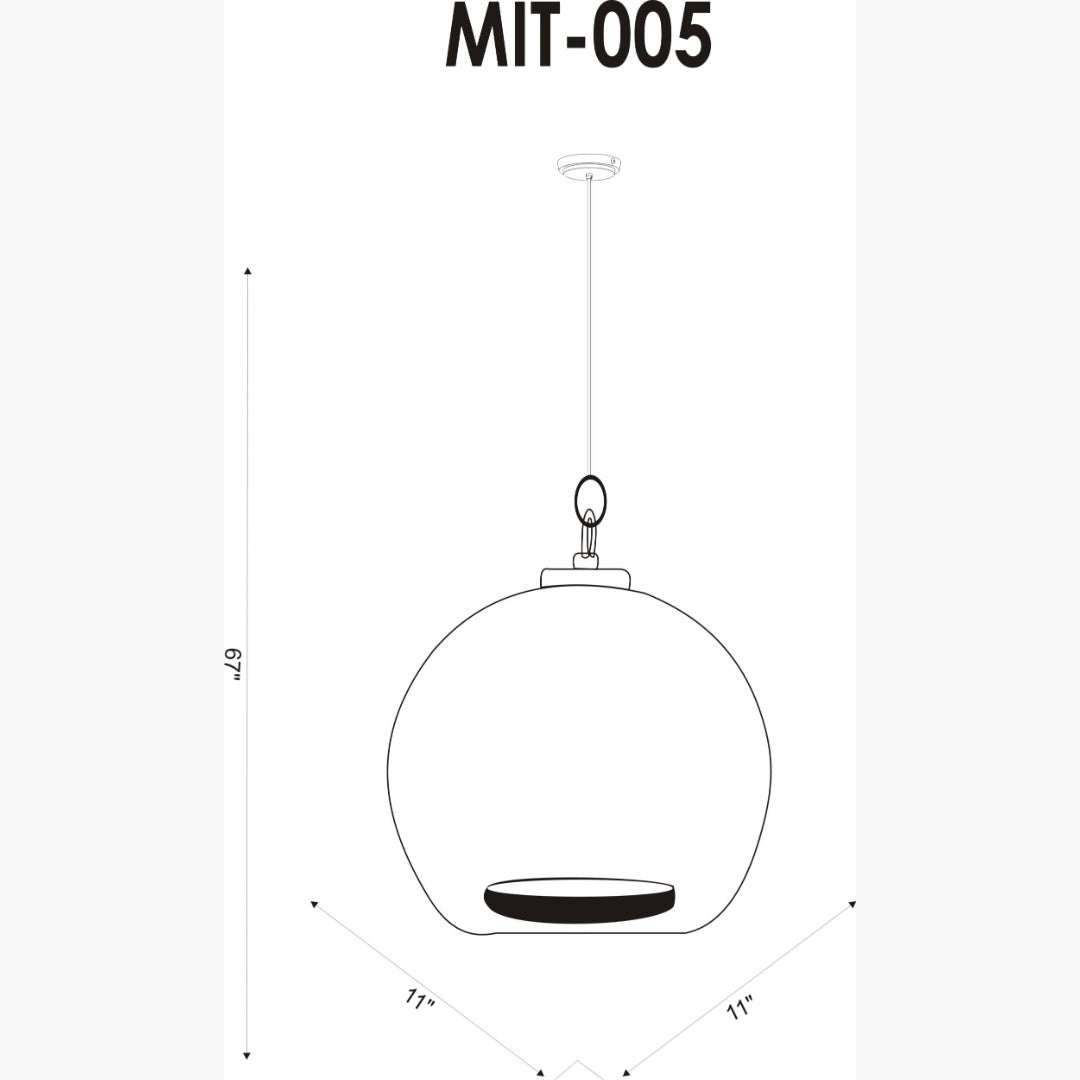 Surya Azulmere 11" L × 11" W Pendant – Default Title additional view