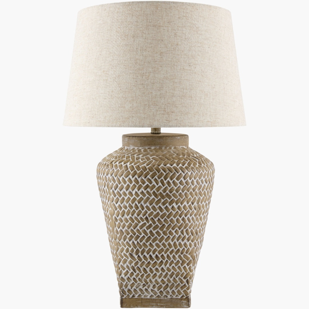Surya Ocean Mist 18" L × 18" W × 30" H Accent Table Lamp – Brown