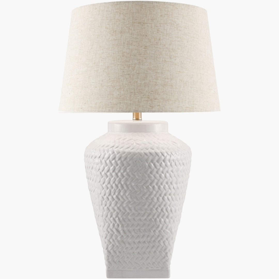 Surya Ocean Mist 18" L × 18" W × 30" H Accent Table Lamp – White