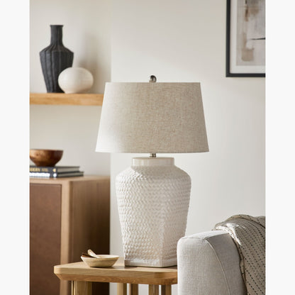 Surya Ocean Mist 18" L × 18" W × 30" H Accent Table Lamp – White additional view