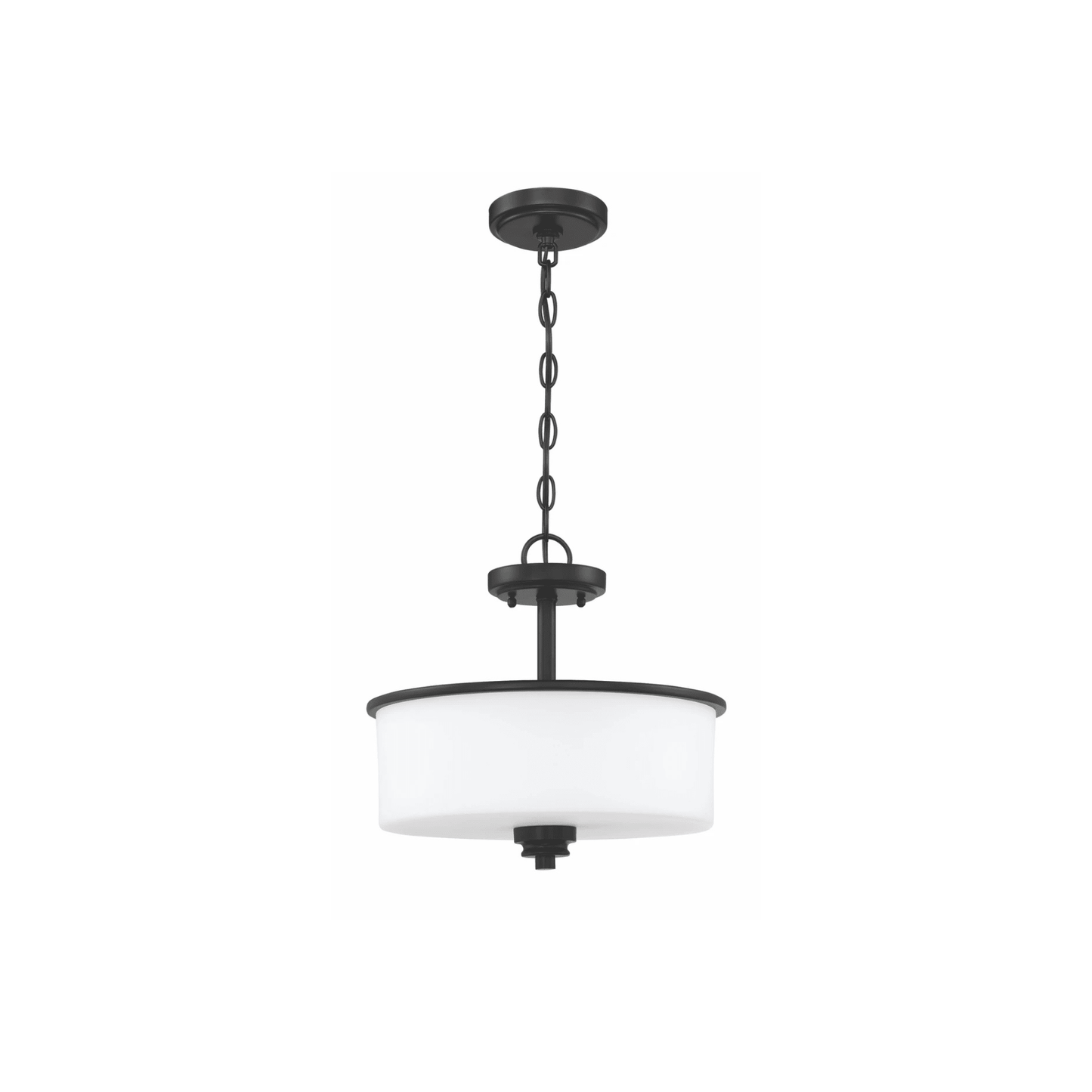 Neighborhood Bolden 2 Light 13 inch Flat Black Convertible Semi Flush Ceiling Light - Orvon Lighting