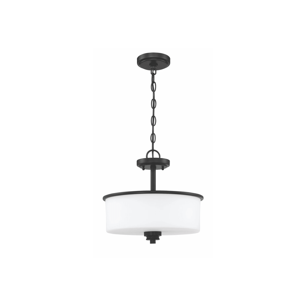 Neighborhood Bolden 2 Light 13 inch Flat Black Convertible Semi Flush Ceiling Light - Orvon Lighting