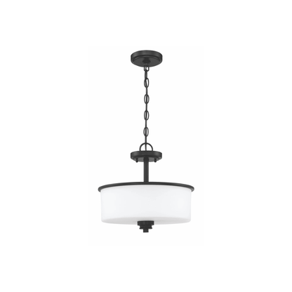 Neighborhood Bolden 2 Light 13 inch Flat Black Convertible Semi Flush Ceiling Light - Orvon Lighting