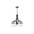 Neighborhood Grace 5 Light 24 inch Down Chandelier Ceiling Light in White Frosted Glass, Jeremiah - Orvon Lighting