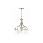 Neighborhood Grace 5 Light 24 inch Down Chandelier Ceiling Light in White Frosted Glass, Jeremiah - Orvon Lighting
