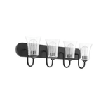 Neighborhood Gwyneth 4 Light 30 inch Vanity Light Wall Light in Clear Seeded - Orvon Lighting