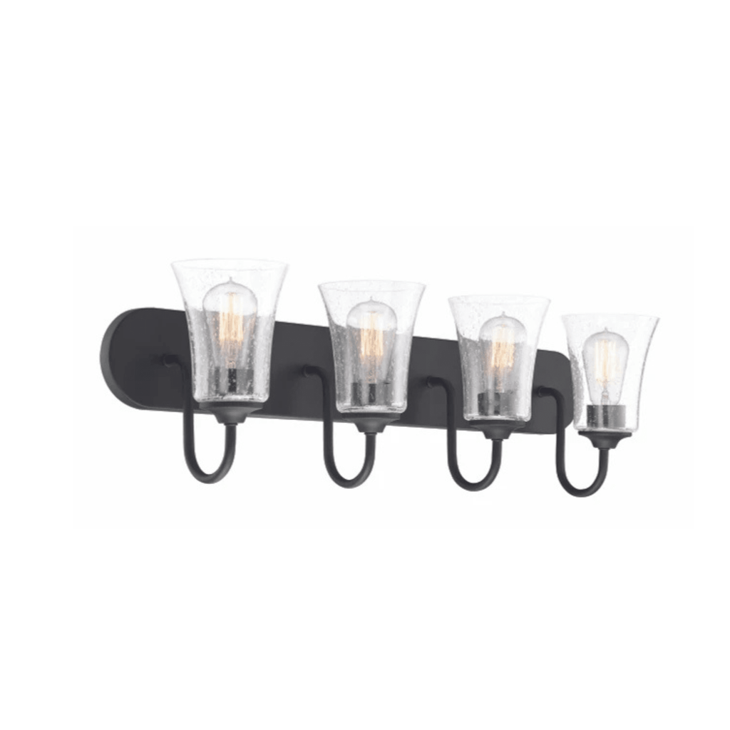 Neighborhood Gwyneth 4 Light 30 inch Vanity Light Wall Light in Clear Seeded - Orvon Lighting