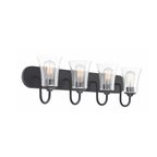 Neighborhood Gwyneth 4 Light 30 inch Vanity Light Wall Light in Clear Seeded - Orvon Lighting