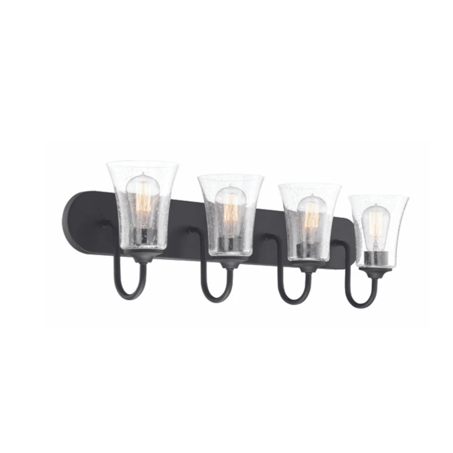 Neighborhood Gwyneth 4 Light 30 inch Vanity Light Wall Light in Clear Seeded - Orvon Lighting