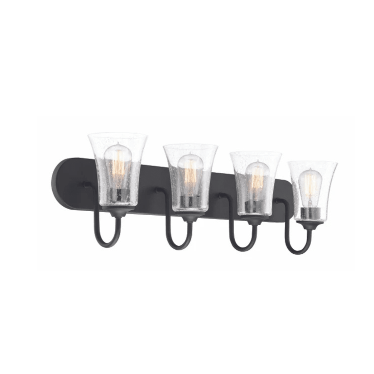 Neighborhood Gwyneth 4 Light 30 inch Vanity Light Wall Light in Clear Seeded - Orvon Lighting