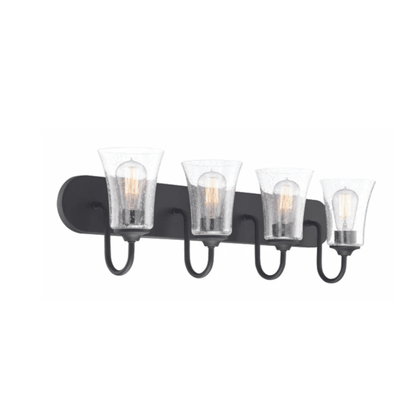 Neighborhood Gwyneth 4 Light 30 inch Vanity Light Wall Light in Clear Seeded - Orvon Lighting