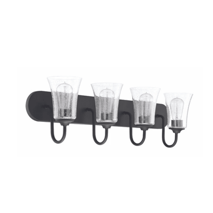 Neighborhood Gwyneth 4 Light 30 inch Vanity Light Wall Light in Clear Seeded - Orvon Lighting