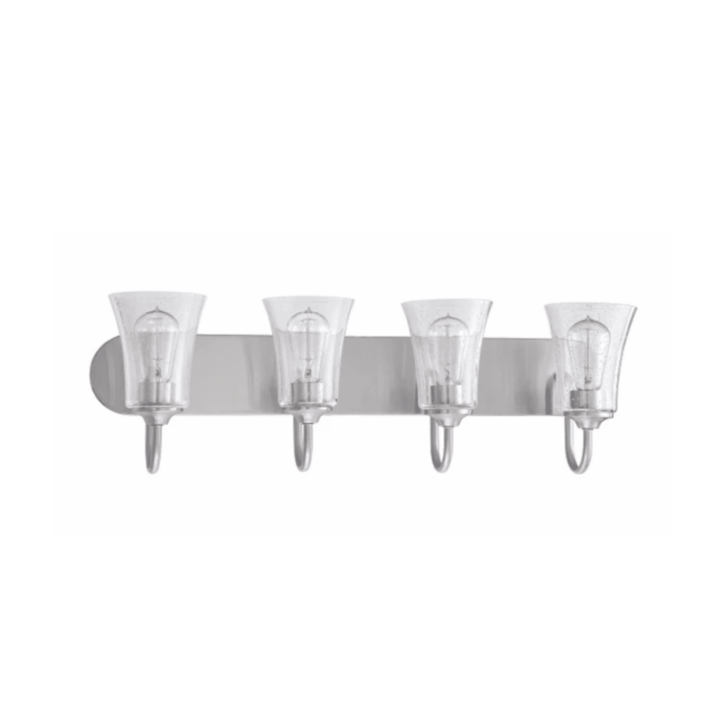 Neighborhood Gwyneth 4 Light 30 inch Vanity Light Wall Light in Clear Seeded - Orvon Lighting