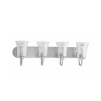 Neighborhood Gwyneth 4 Light 30 inch Vanity Light Wall Light in Clear Seeded - Orvon Lighting
