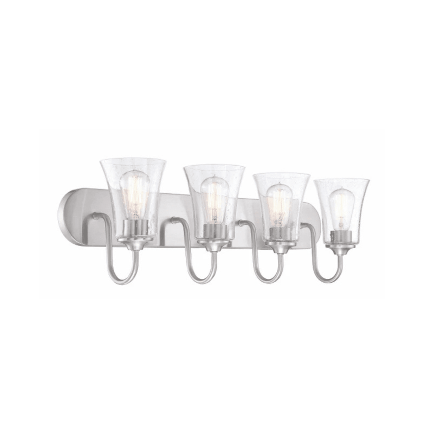 Neighborhood Gwyneth 4 Light 30 inch Vanity Light Wall Light in Clear Seeded - Orvon Lighting