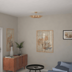 Nikko 24 - in Semi Flush Ceiling Light Gold - Orvon Lighting