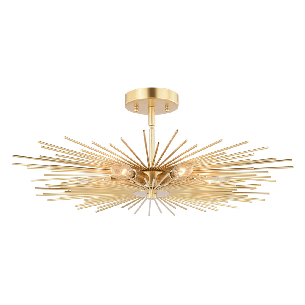 Nikko 24 - in Semi Flush Ceiling Light Gold - Orvon Lighting