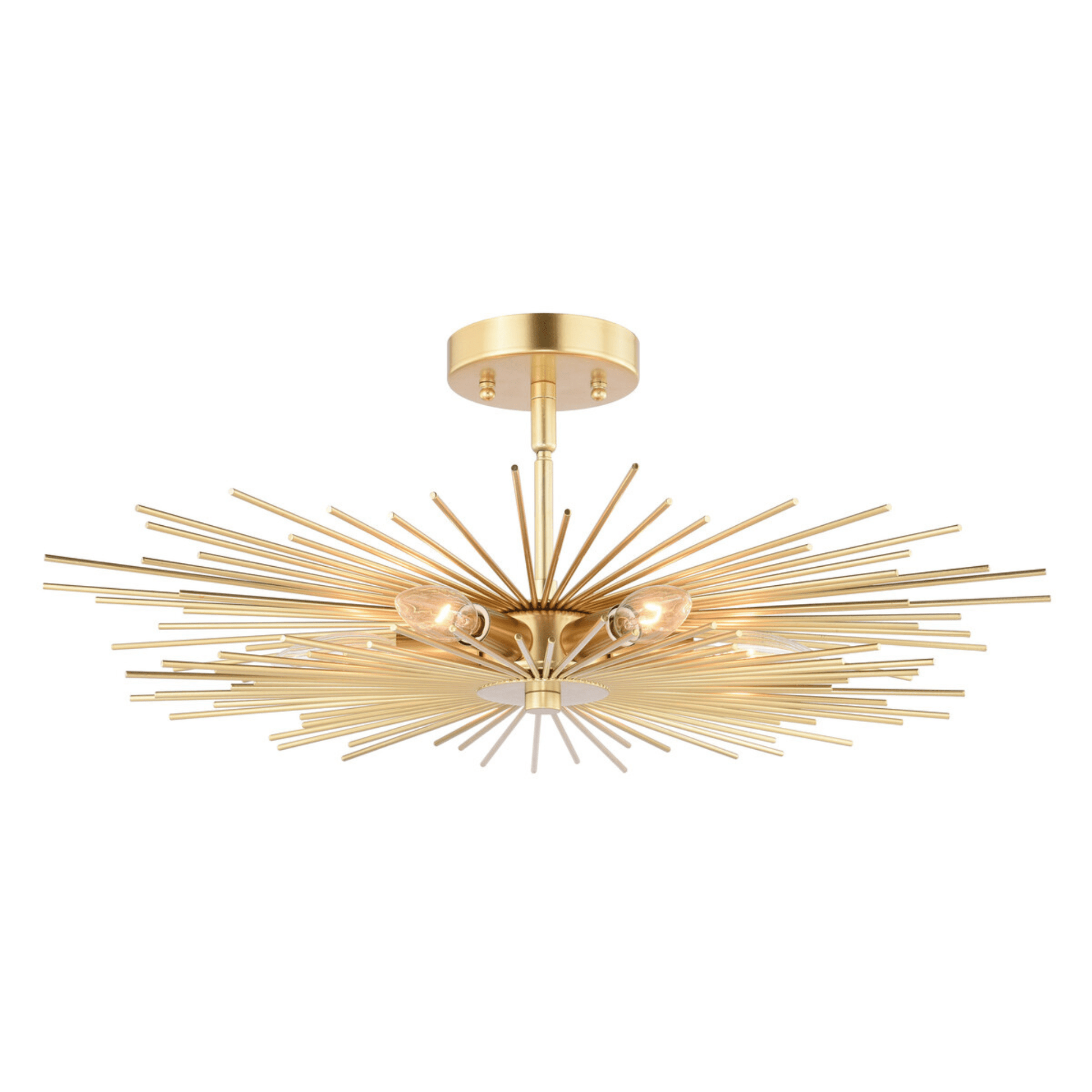Nikko 24 - in Semi Flush Ceiling Light Gold - Orvon Lighting