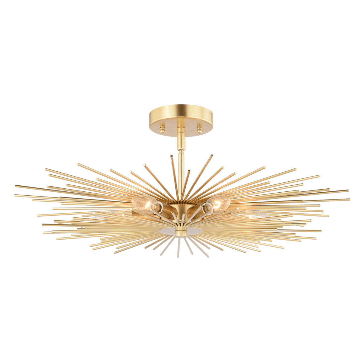 Nikko 24 - in Semi Flush Ceiling Light Gold - Orvon Lighting