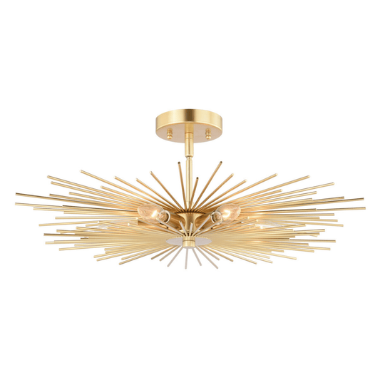 Nikko 24 - in Semi Flush Ceiling Light Gold - Orvon Lighting