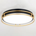 Northgate LED 16 - in. Flush Mount Matte Black and Satin Gold C0301 - Orvon Lighting