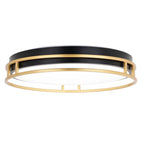 Northgate LED 16 - in. Flush Mount Matte Black and Satin Gold C0301 - Orvon Lighting