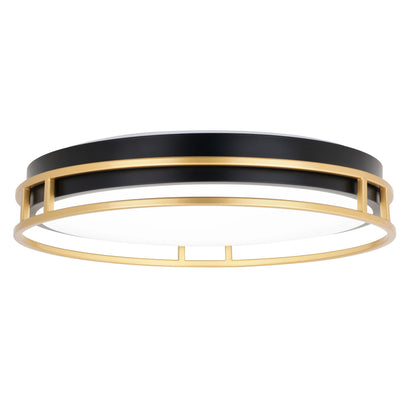 Northgate LED 16 - in. Flush Mount Matte Black and Satin Gold C0301 - Orvon Lighting