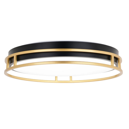 Northgate LED 16 - in. Flush Mount Matte Black and Satin Gold C0301 - Orvon Lighting