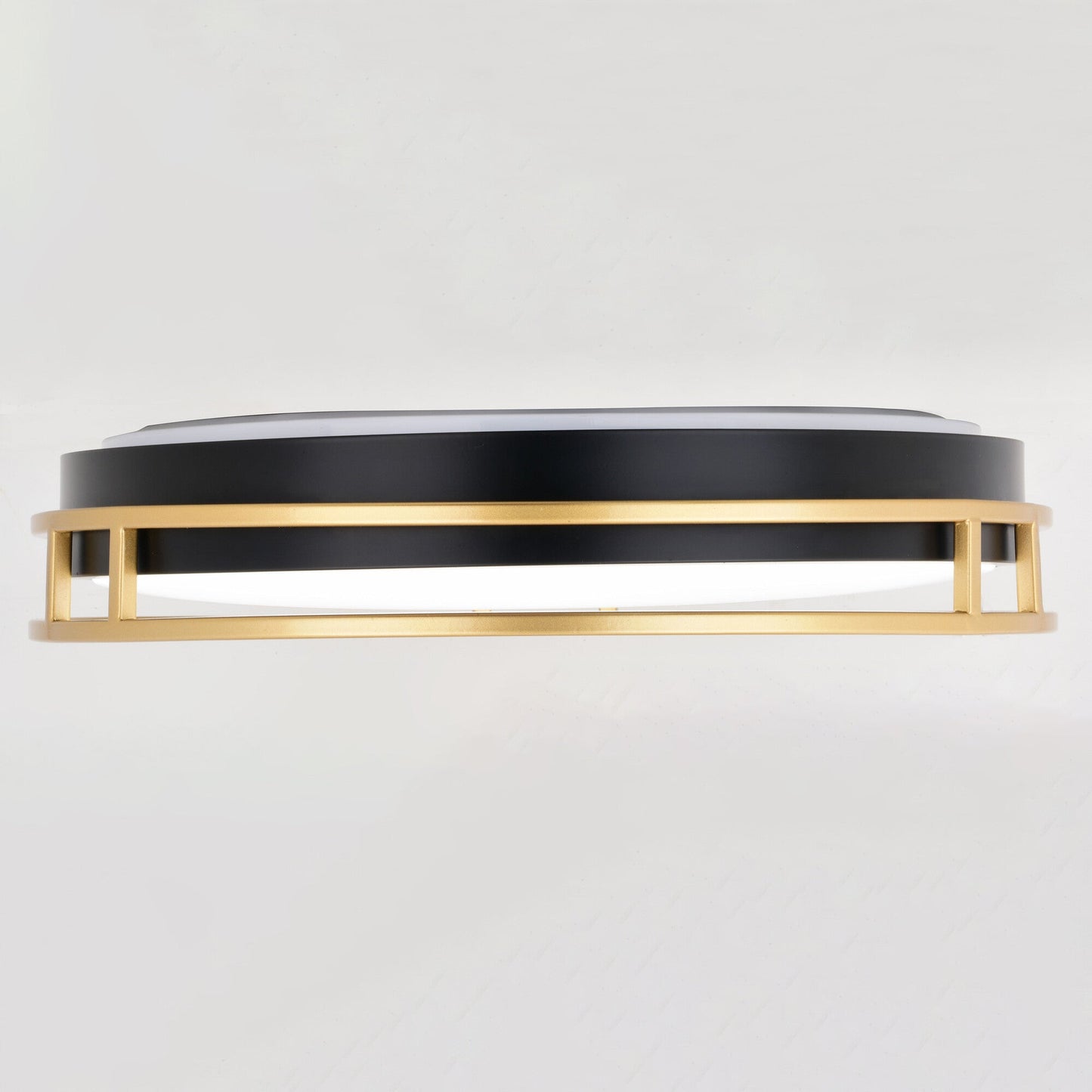 Northgate LED 16 - in. Flush Mount Matte Black and Satin Gold C0301 - Orvon Lighting