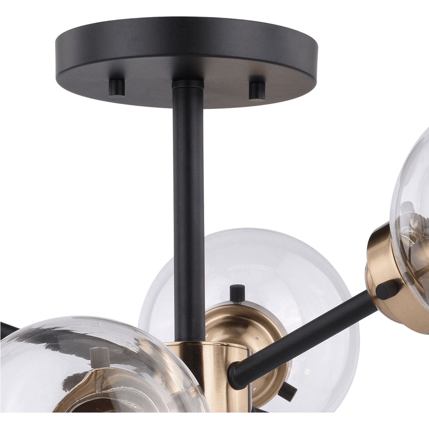 Orbit 25 - in Semi Flush Ceiling Light Oil Rubbed Bronze and Muted Brass - Orvon Lighting