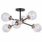 Orbit 25 - in Semi Flush Ceiling Light Oil Rubbed Bronze and Muted Brass - Orvon Lighting