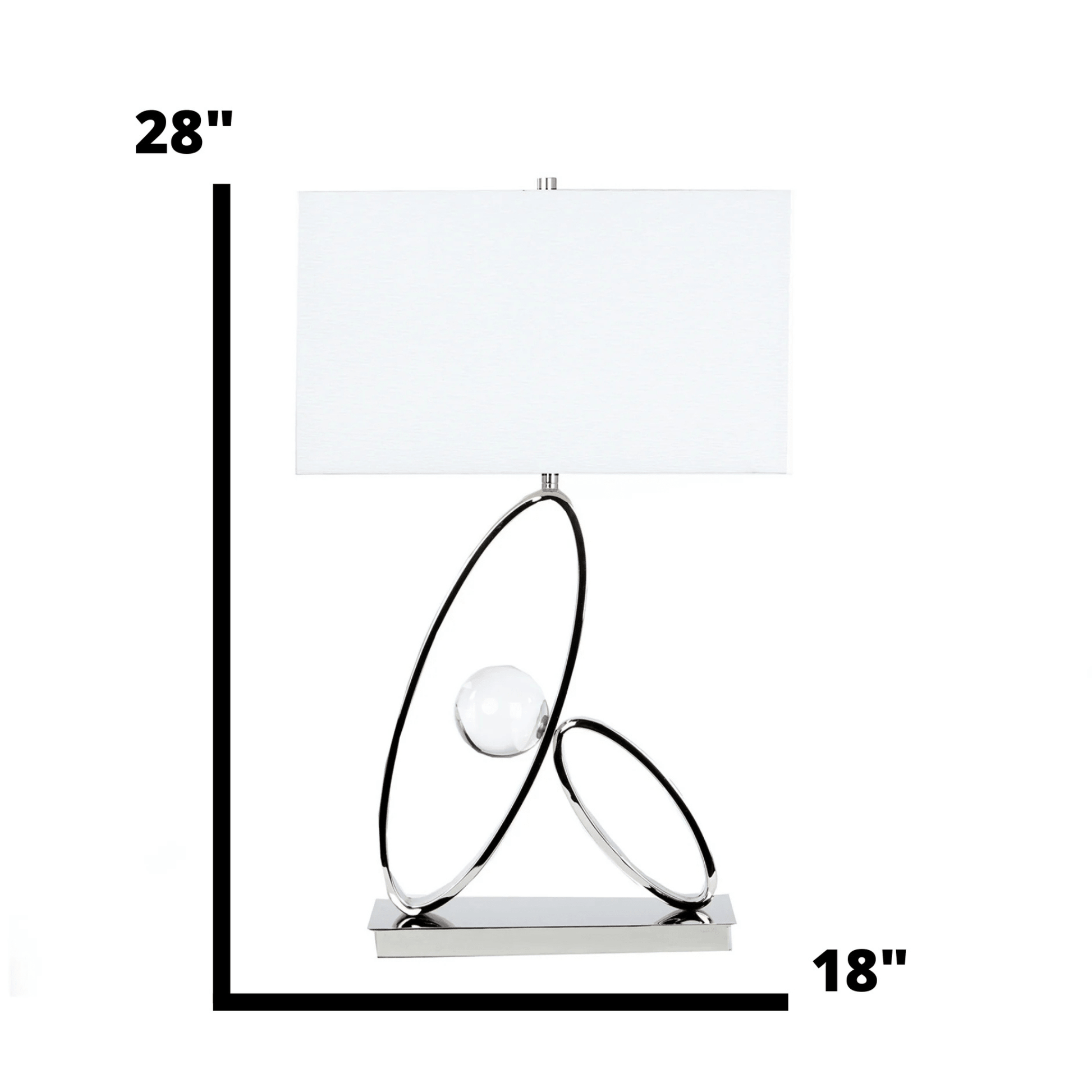Ovals in Crystal Table Lamp 1 Light - Orvon Lighting