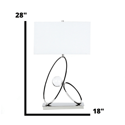 Ovals in Crystal Table Lamp 1 Light - Orvon Lighting