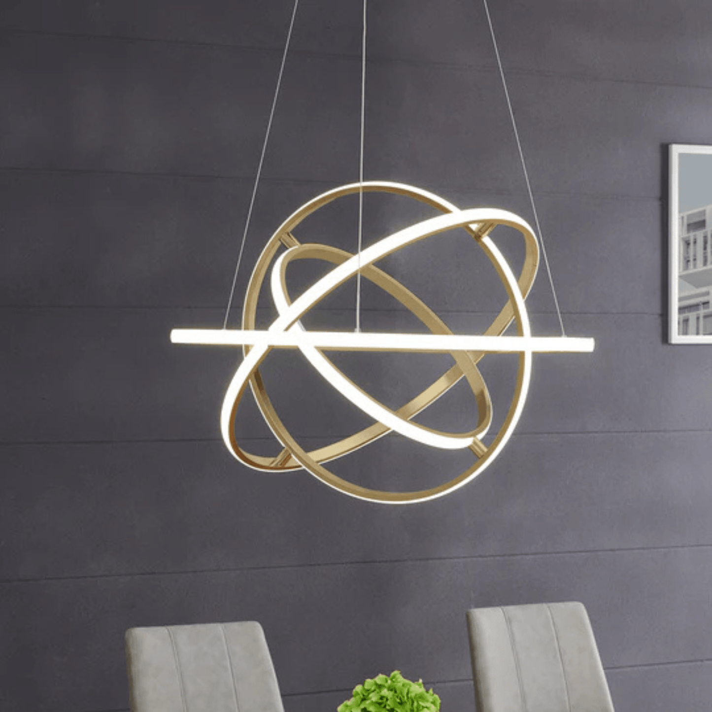 Oxford LED Adjustable Chandelier Sandy Gold - Orvon Lighting