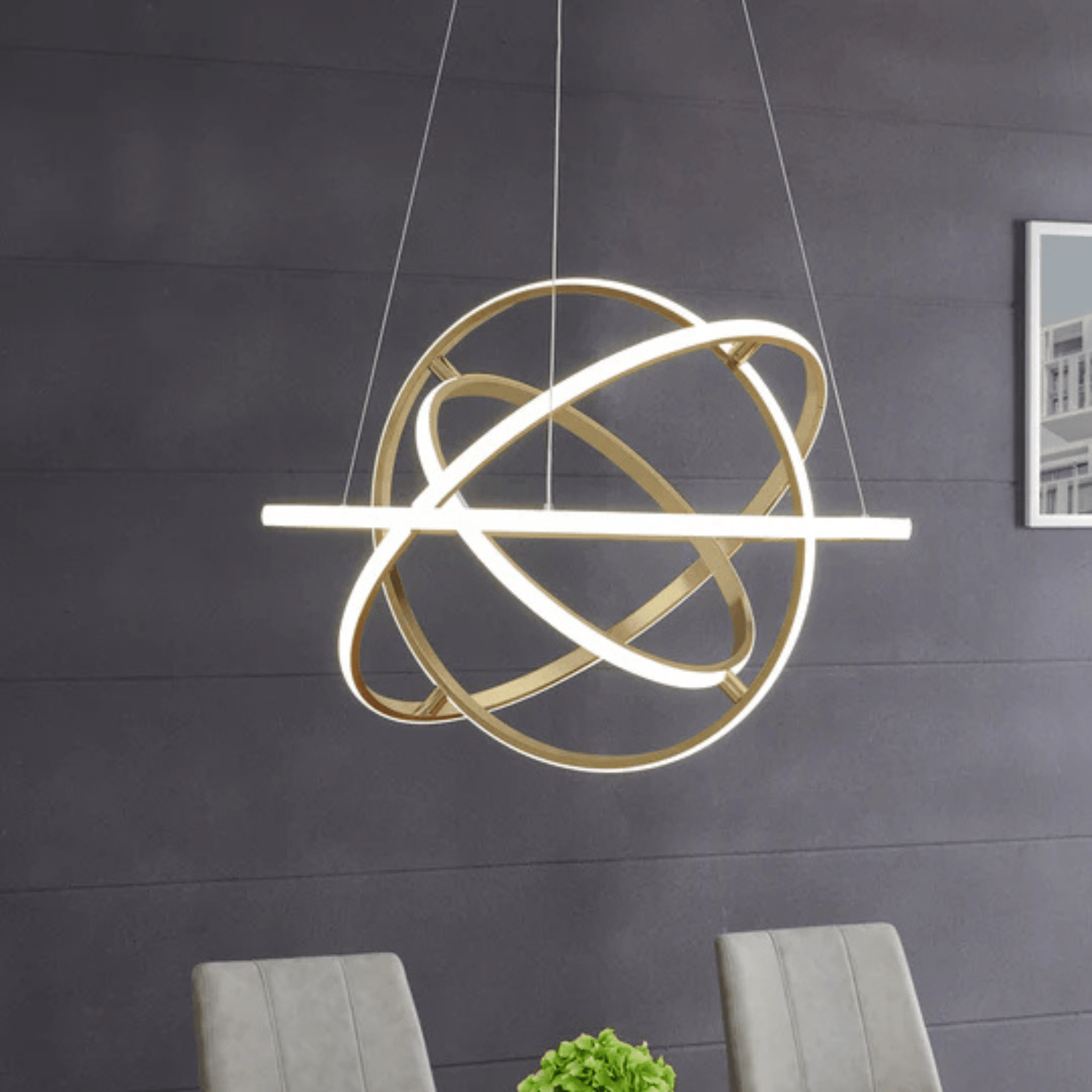 Oxford LED Adjustable Chandelier Sandy Gold - Orvon Lighting