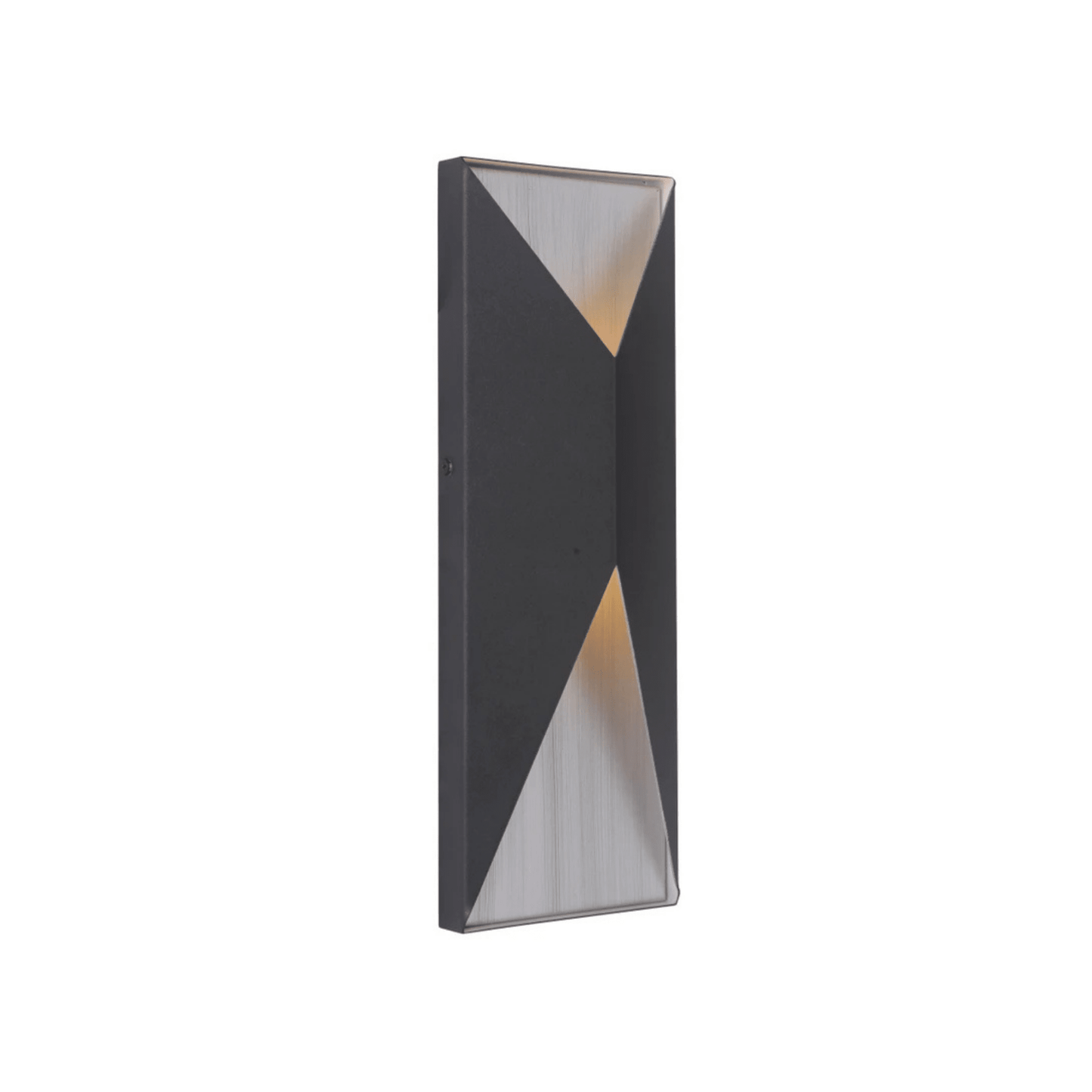 Peak LED 14 inch Outdoor Wall Mount in Textured Black and Satin Brass, Medium Z3412 - TBSB - LED - Orvon Lighting