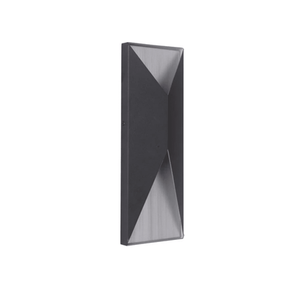 Peak LED 14 inch Outdoor Wall Mount in Textured Black and Satin Brass, Medium Z3412 - TBSB - LED - Orvon Lighting