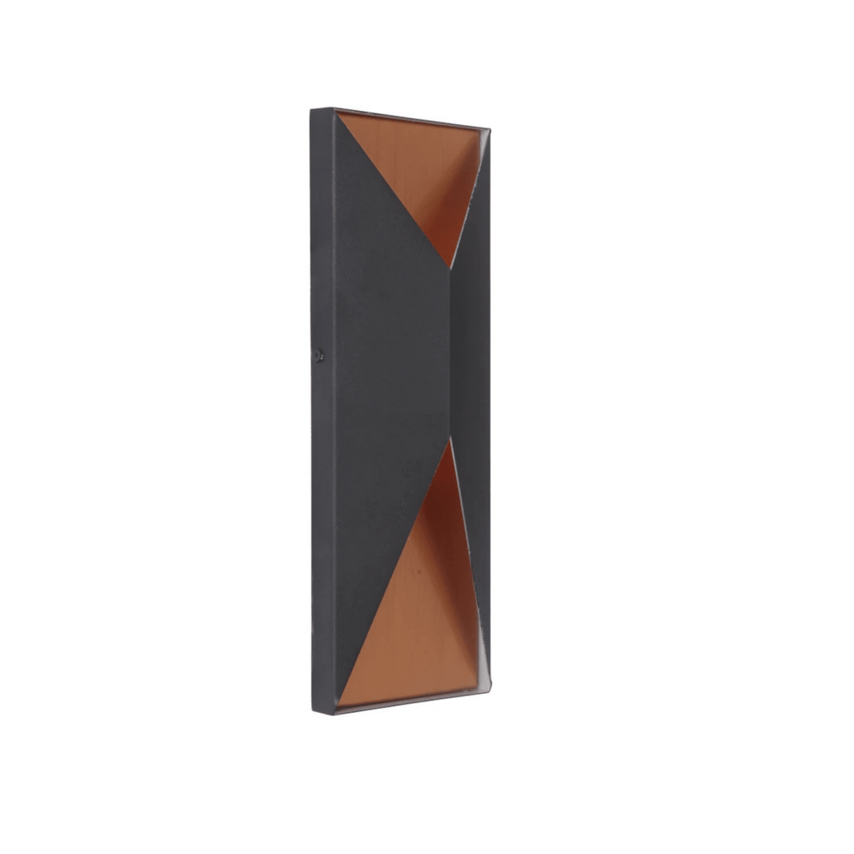 Peak LED 14 inch Outdoor Wall Mount in Textured Black and Satin Brass, Medium Z3412 - TBSB - LED - Orvon Lighting