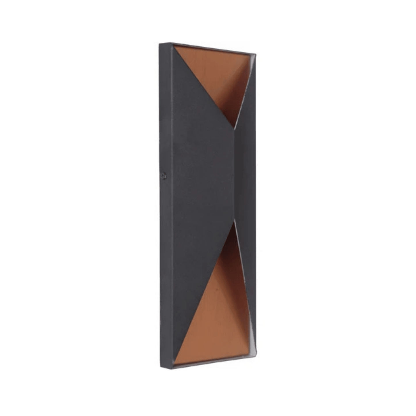 Peak LED 14 inch Outdoor Wall Mount in Textured Black and Satin Brass, Medium Z3412 - TBSB - LED - Orvon Lighting