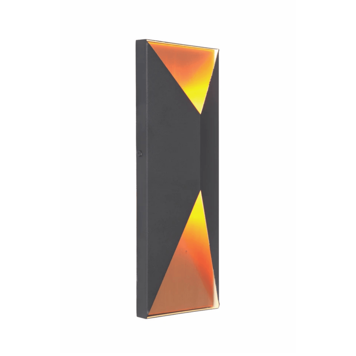 Peak LED 14 inch Outdoor Wall Mount in Textured Black and Satin Brass, Medium Z3412 - TBSB - LED - Orvon Lighting