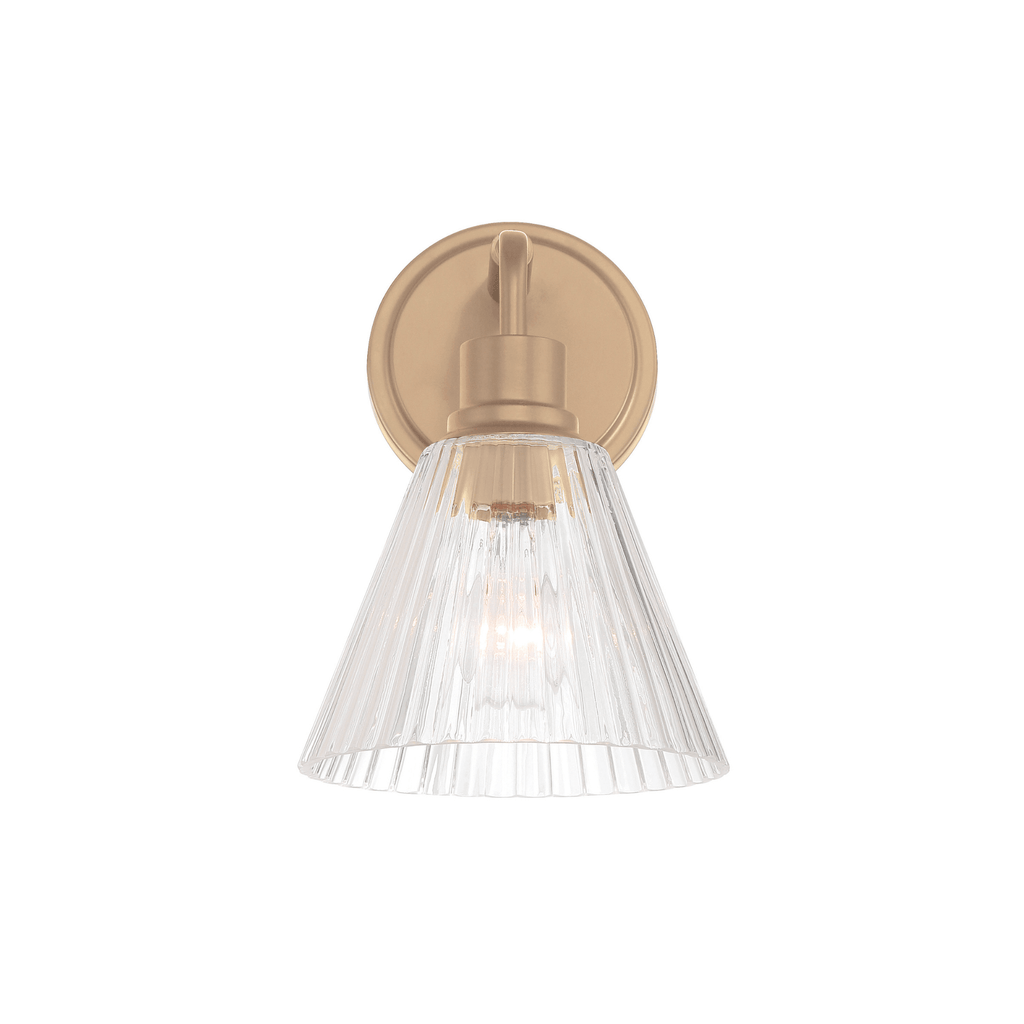 Pleated 1 Light Wall Sconce - Orvon Lighting