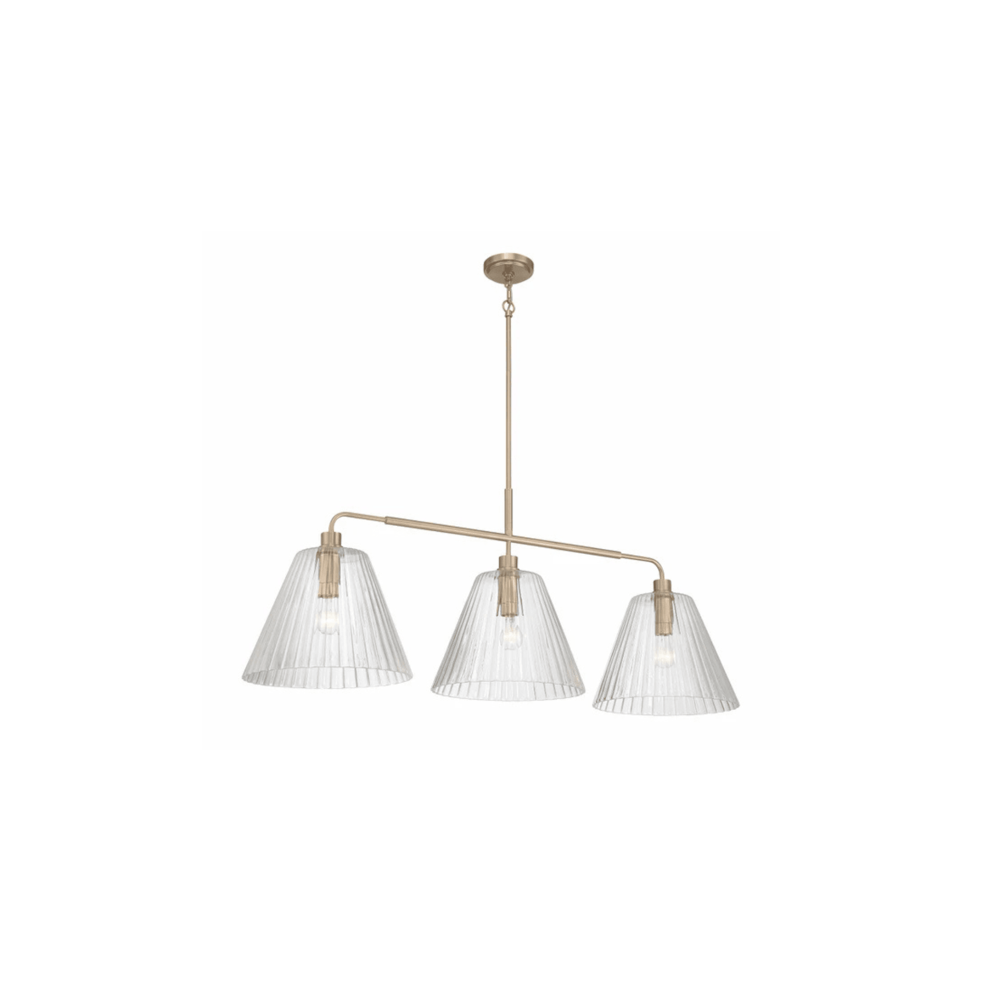 Pleated 4 Light Island - Orvon Lighting