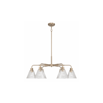 Pleated 6 Light Chandelier - Orvon Lighting