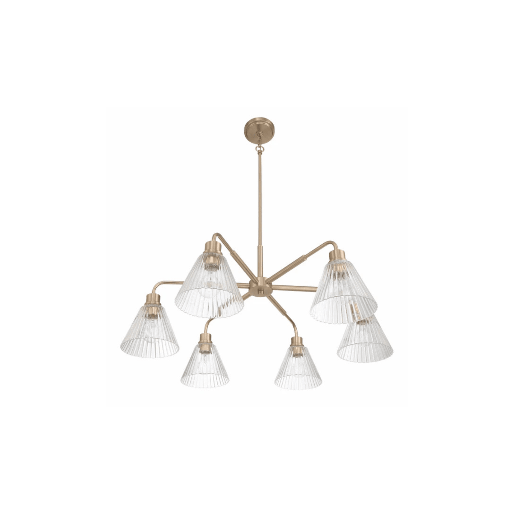 Pleated 6 Light Chandelier - Orvon Lighting