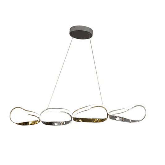 Prague Horizontal Chandelier Gold and Chrome - Orvon Lighting