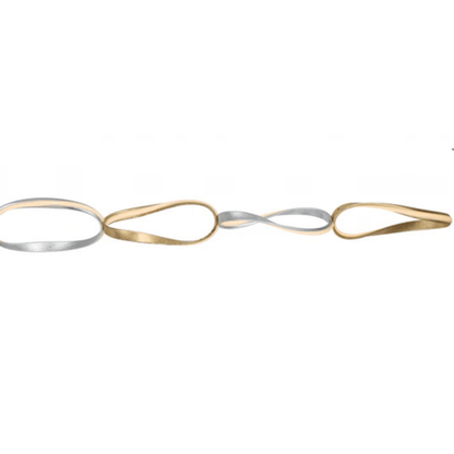 Prague Horizontal Chandelier Gold and Chrome - Orvon Lighting