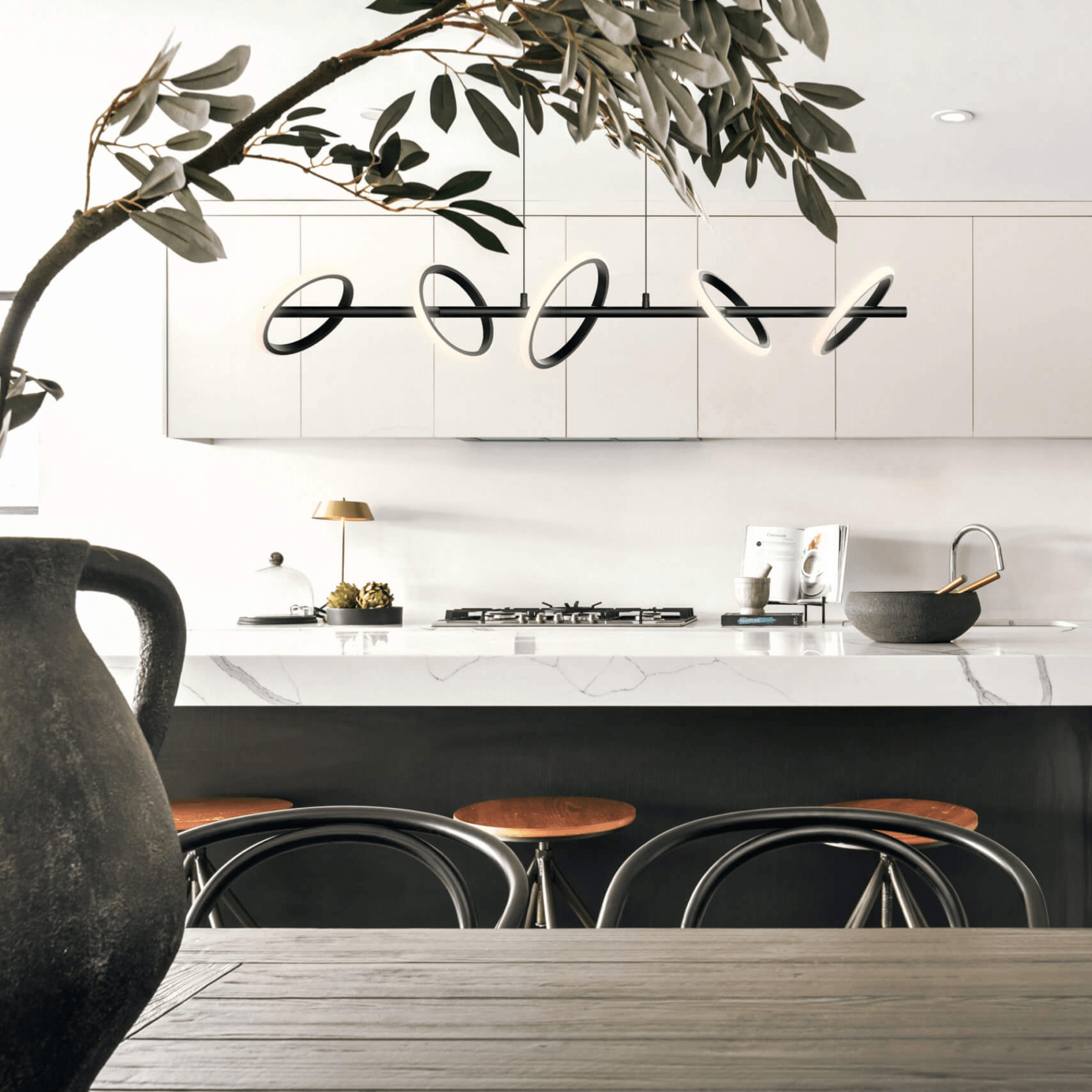 Premium 42″ LED Ceiling Pendant - Orvon Lighting