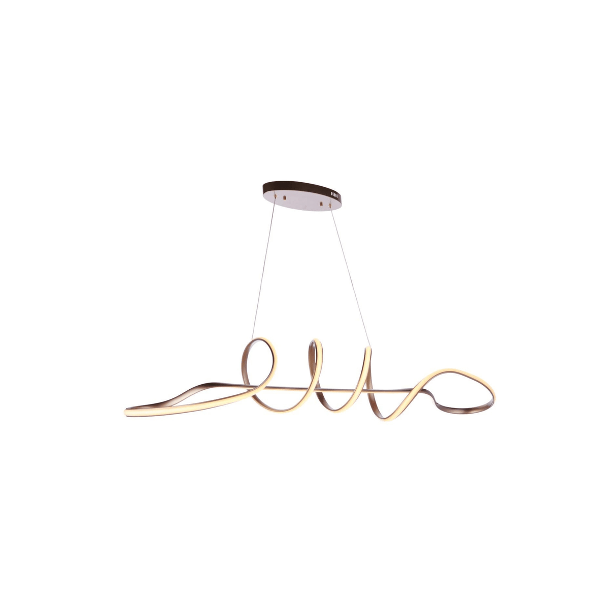 Pulse LED 11.75 inch Champagne Brass Pendant Ceiling Light - Orvon Lighting