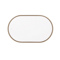 Rachel 40 X 24 inch Satin Brass Framed LED Mirror, Edge Lit - Orvon Lighting